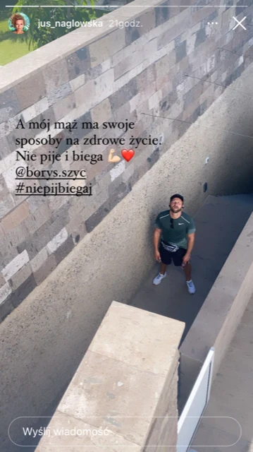 Nagłowska o Szycu walczącym z nałogiem przez bieganie (https://www.instagram.com/jus_naglowska/)