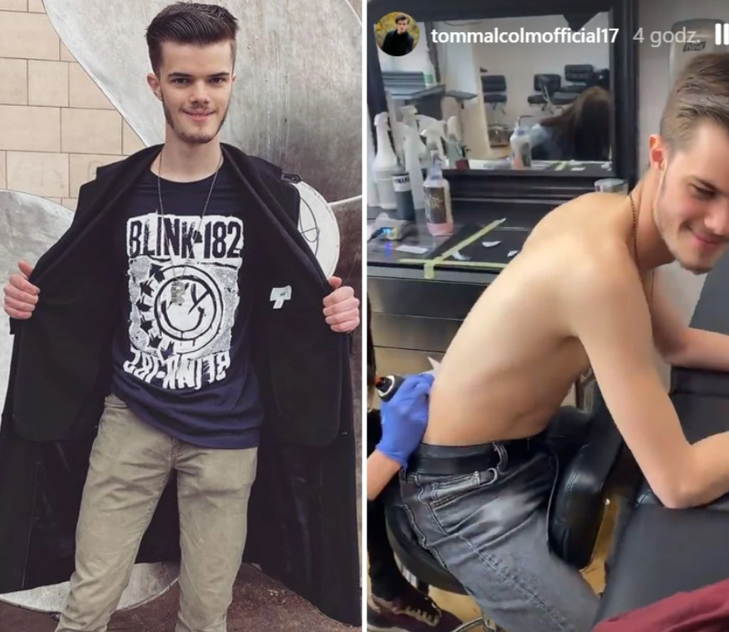 Tomek Malcolm zrobił sobie nowy tatuaż, fot. https://www.instagram.com/tommalcolmofficial17/