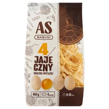 As-Babuni Makaron 4 jajeczny gniazda wstążki 400 g - 0