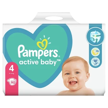 Pampers Active Baby, rozmiar 4, 90 pieluszek, 9kg-14kg - 3