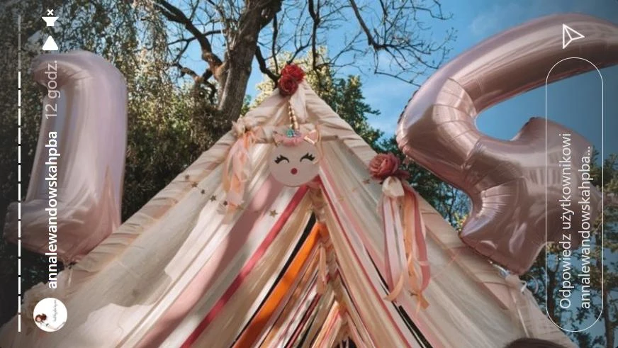 Lewandowscy zrobili swoim córkom na urodziny szałas Fot. https://www.instagram.com/annalewandowskahpba/