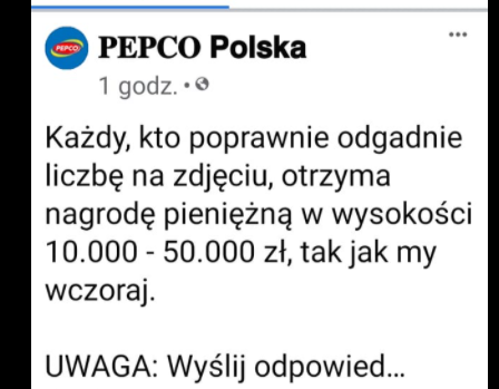 Pepco - fałszywy profil