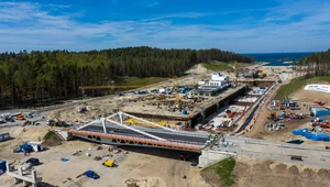 Skowronki - budowa kanału żeglugowego na Mierzei Wiślanej.