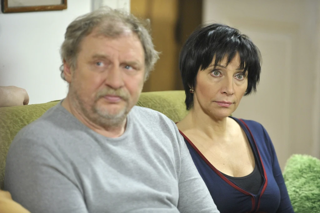 Andrzej Grabowski i Renata Pałys na planie "Kiepskich" Andrzej Grabowski i Renata Pałys na planie "Kiepskich"