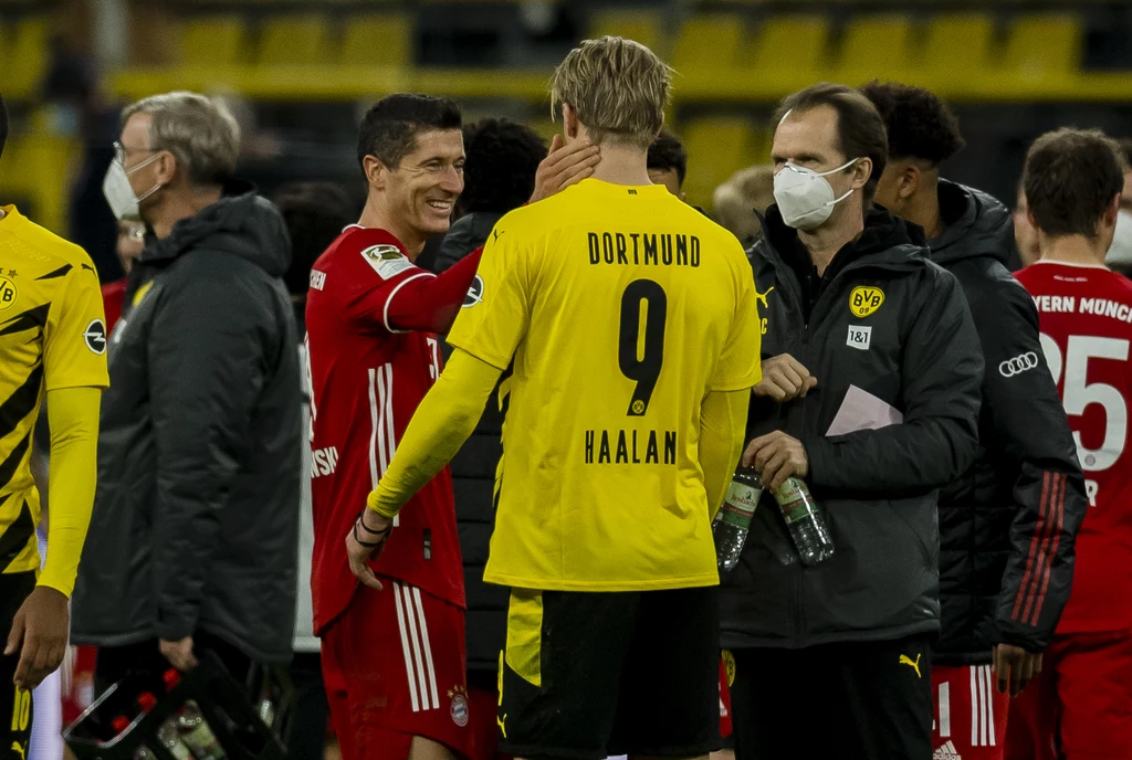 Robert Lewandowski i Erling Haaland Robert Lewandowski i Erling Haaland