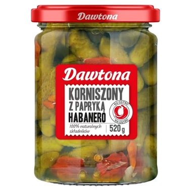 Dawtona Korniszony z papryką habanero 520 g - 0