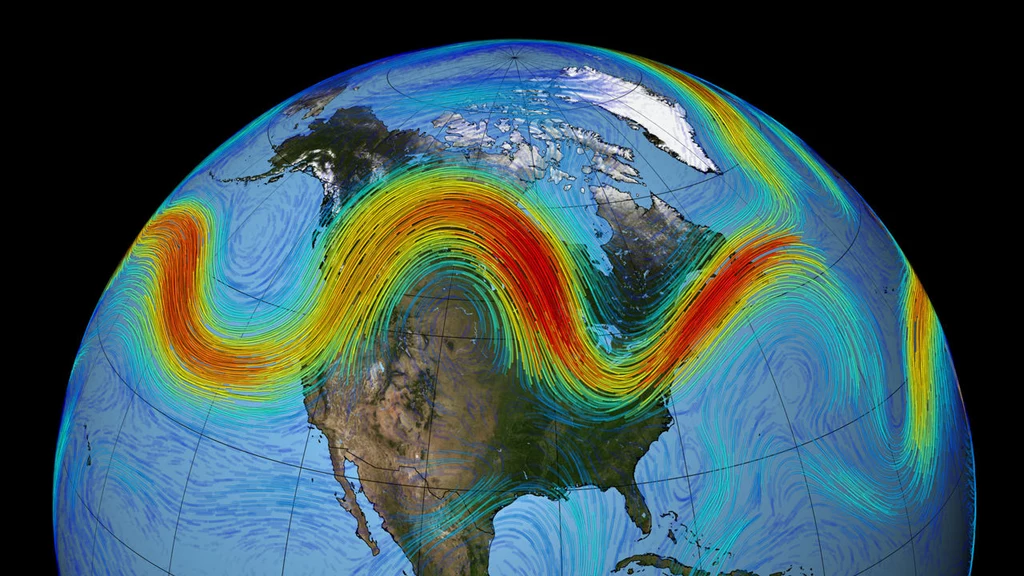 Słabszy polarny prąd strumieniowy umożliwia zimniejszemu powietrzu rozlewać się po świecie