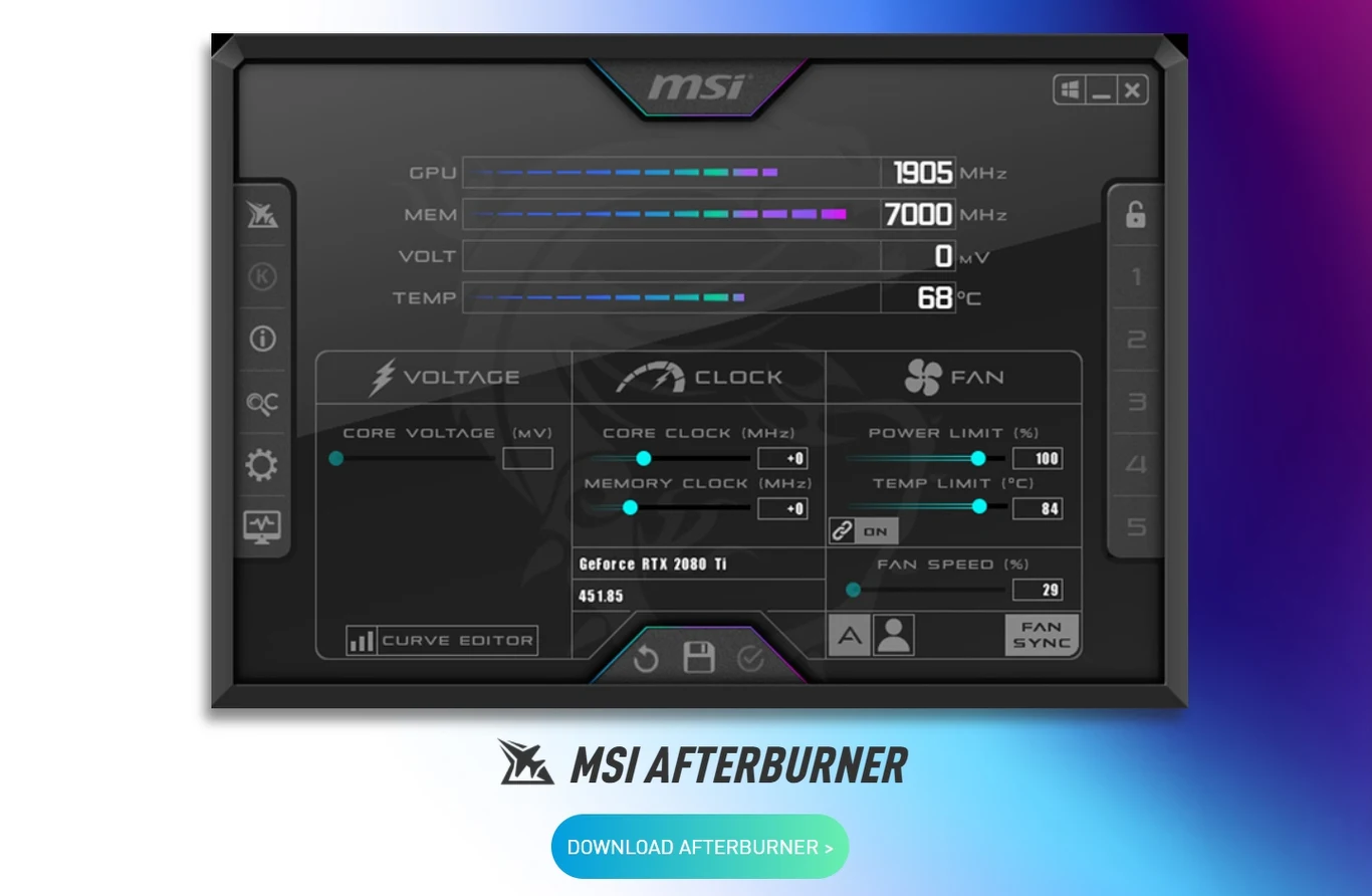MSI Afterburner MSI Afterburner