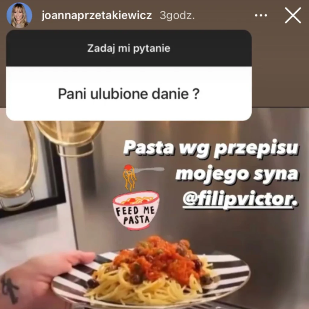 menu Joanny Przetakiewicz, fot. https://www.instagram.com/joannaprzetakiewicz/ menu Joanny Przetakiewicz, fot. https://www.instagram.com/joannaprzetakiewicz/
