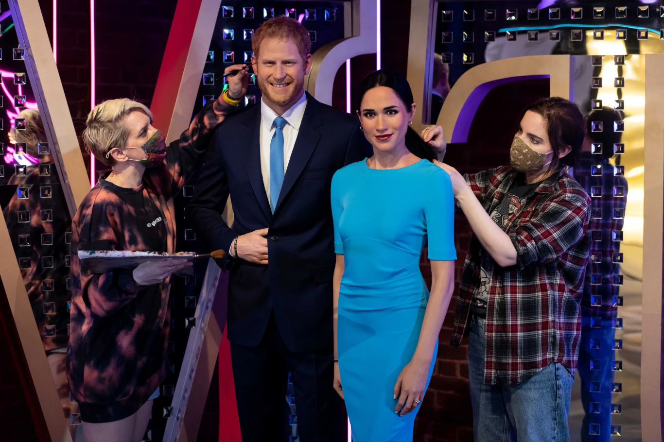 woskowe figury Harry'ego i Meghan woskowe figury Harry'ego i Meghan