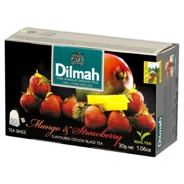 Dilmah Mango & Strawberry Cejlońska czarna herbata 30 g (20 x 1,5 g) - 0