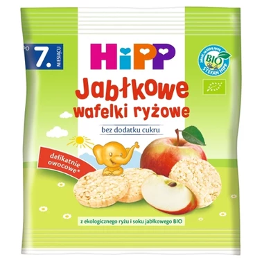 HiPP BIO Wafelki ryżowe po 7. miesiącu jabłkowe 30 g - 2