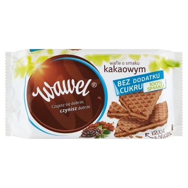 Wawel Wafle kakaowe bez dodatku cukru 110 g - 1
