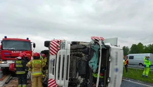 Autostrada A4 zablokowana w kierunku Krakowa po zderzeniu ciężarówek