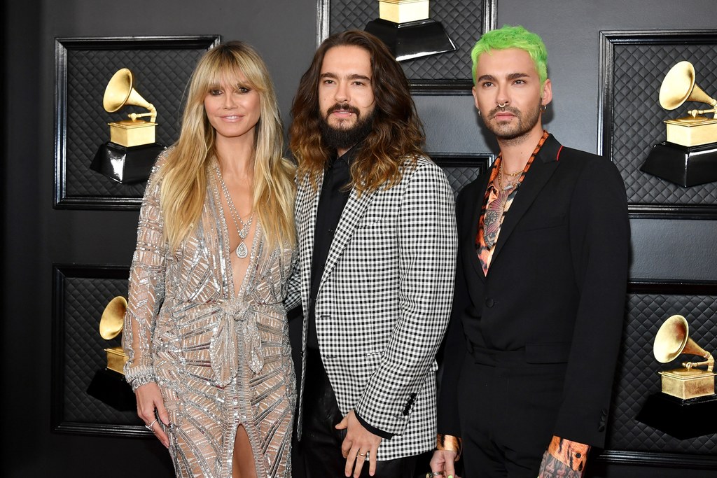 Heidi Klum, jej mąż Tom Kaulitz i Bill Kaulitz z grupy Tokio Hotel