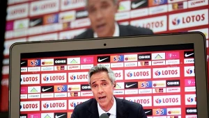 Selekcjoner piłkarskiej reprezentacji Polski Paulo Sousa na konferencji prasowej, podczas której ogłosił nazwiska 26 zawodników powołanych na zbliżające się mistrzostwa Europy, a także dodatkowego bramkarza