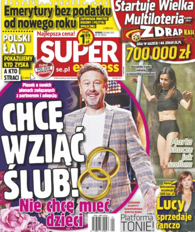 Okładka "Super Expressu" z dnia 18 maja Okładka "Super Expressu" z dnia 18 maja