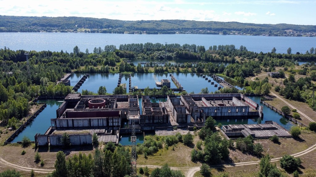 Nieukończona elektrownia atomowa w Żarnowcu, woj. pomorskie. 