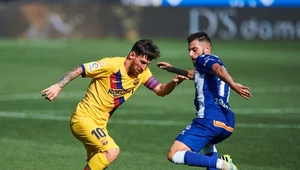 Lionel Messi w dryblingu