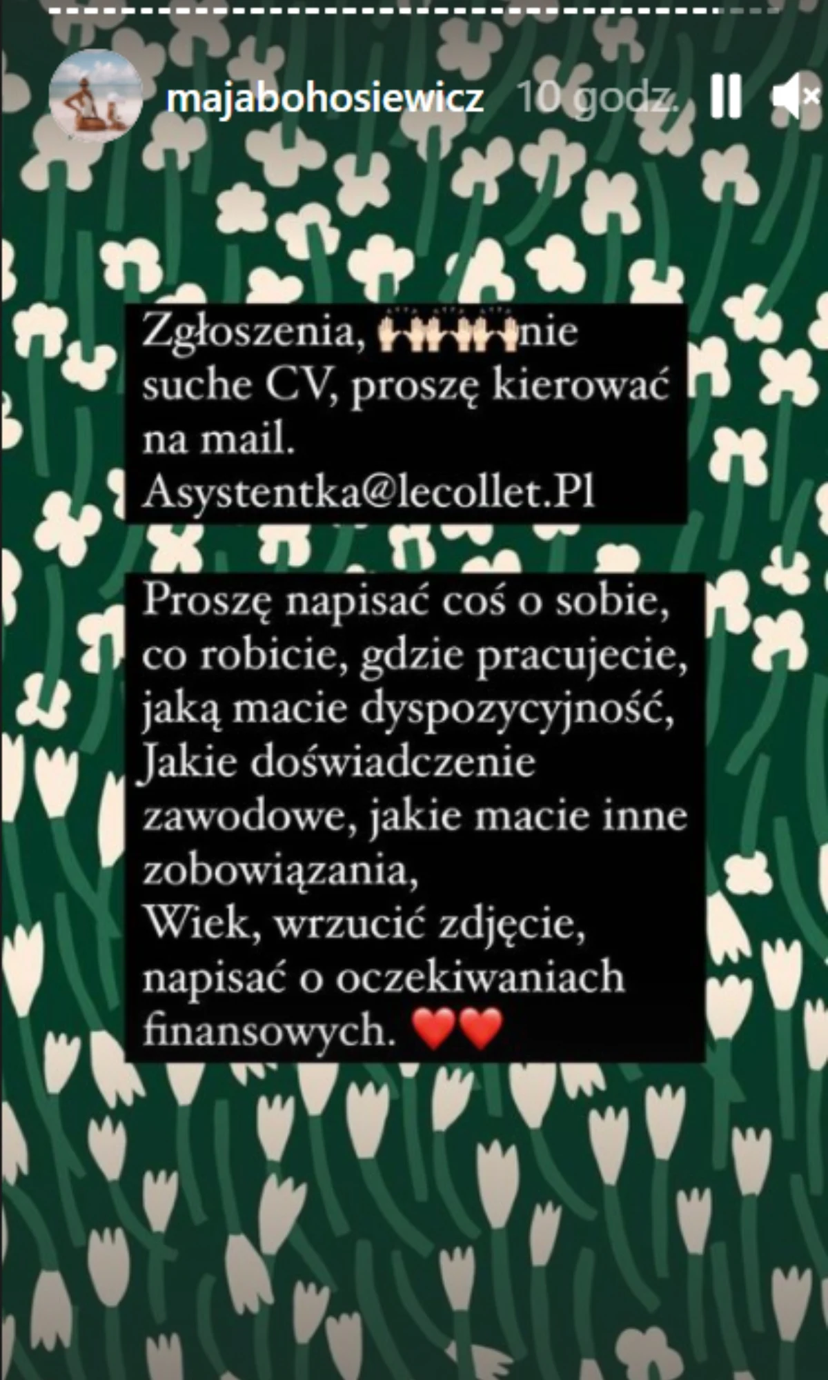 Maja Bohosiewicz szuka asystentki, fot. https://www.instagram.com/majabohosiewicz/ Maja Bohosiewicz szuka asystentki, fot. https://www.instagram.com/majabohosiewicz/