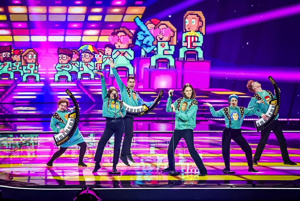 Daði og Gagnamagnið podczas próby na Eurowizji Daði og Gagnamagnið podczas próby na Eurowizji