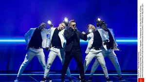 Rafał Brzozowski w czasie występu na Eurowizji