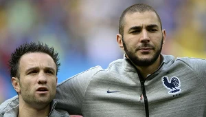 Valbuena (z lewej) oraz Benzema przed meczem reprezentacji Francji