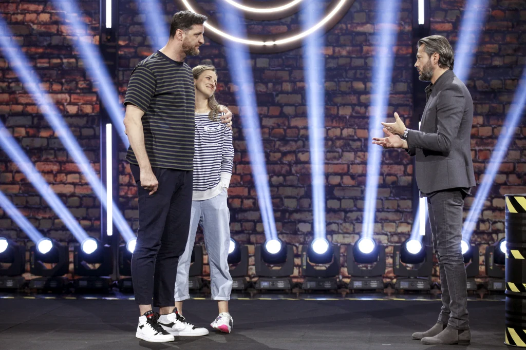 Piotr Gruszka z żoną w programie "Power Couple"