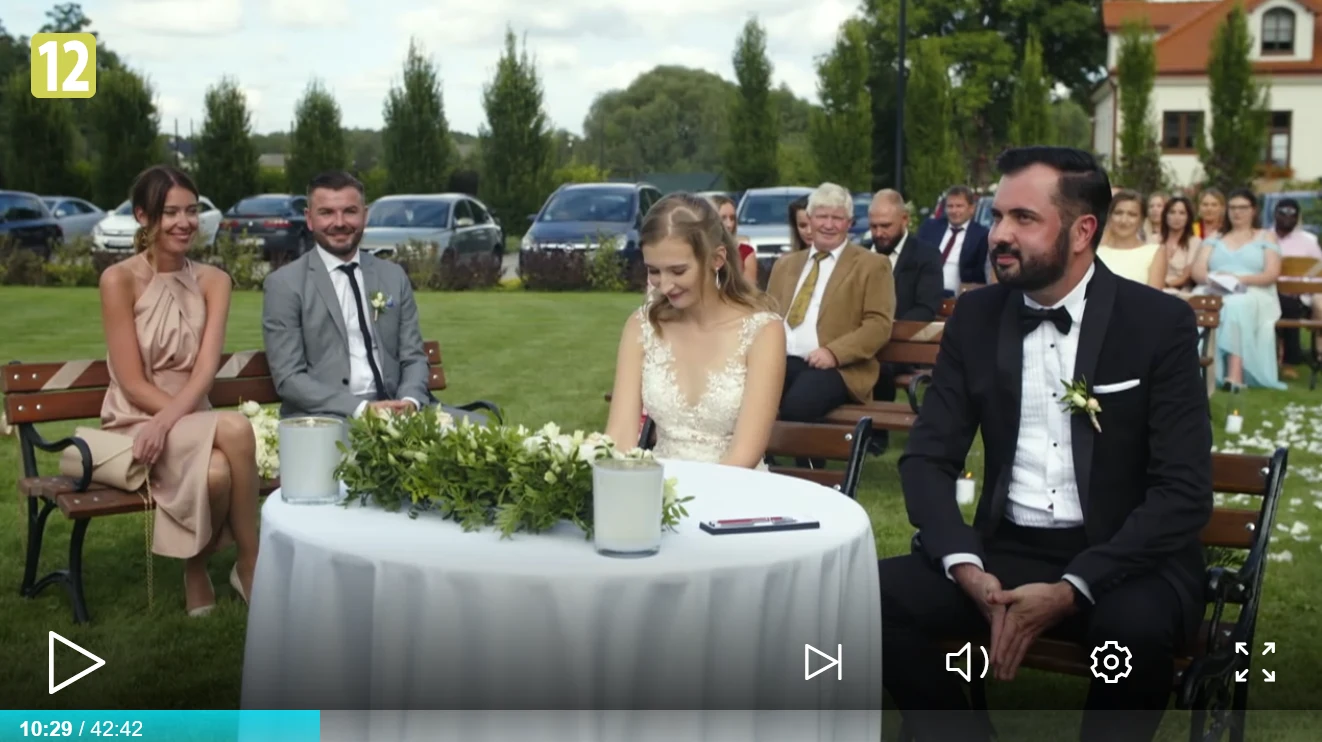 Iga i Karol w dniu ślubu