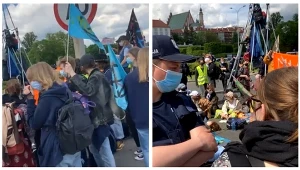 Protest aktywistów w Warszawie