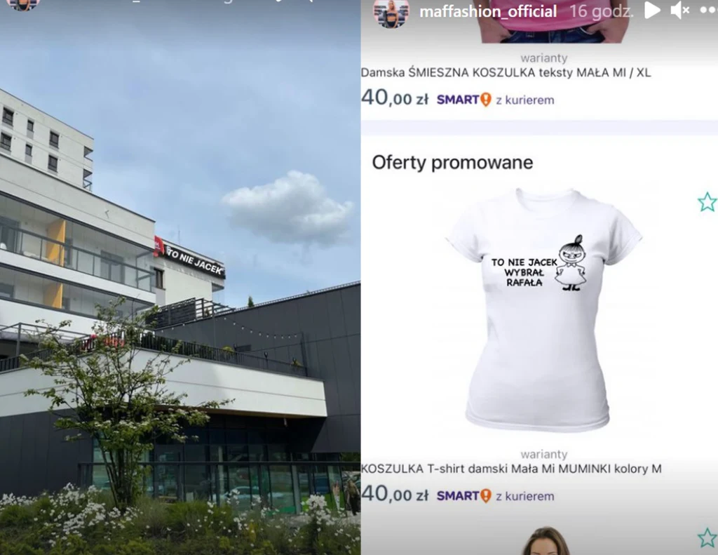Maffashion ironizuje żądanie TVP i umieszcza "sprostowanie" wszędzie fot. https://www.instagram.com/maffashion_official/