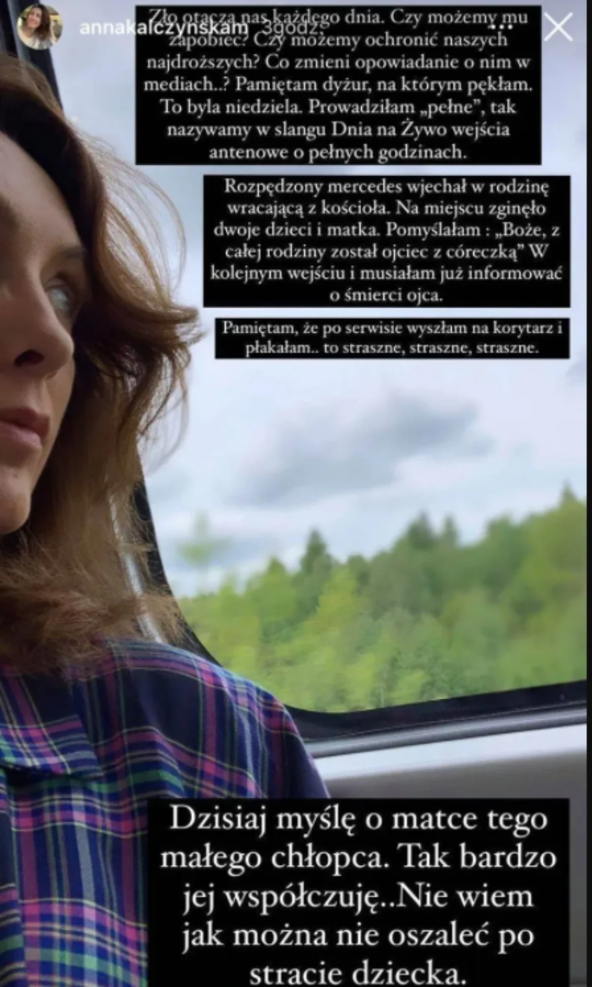 Anna Kalczyńska wstrząśnięta zabójstwem 11-letniego Sebastiana, fot. https://www.instagram.com/annakalczynskam/ Anna Kalczyńska wstrząśnięta zabójstwem 11-letniego Sebastiana, fot. https://www.instagram.com/annakalczynskam/