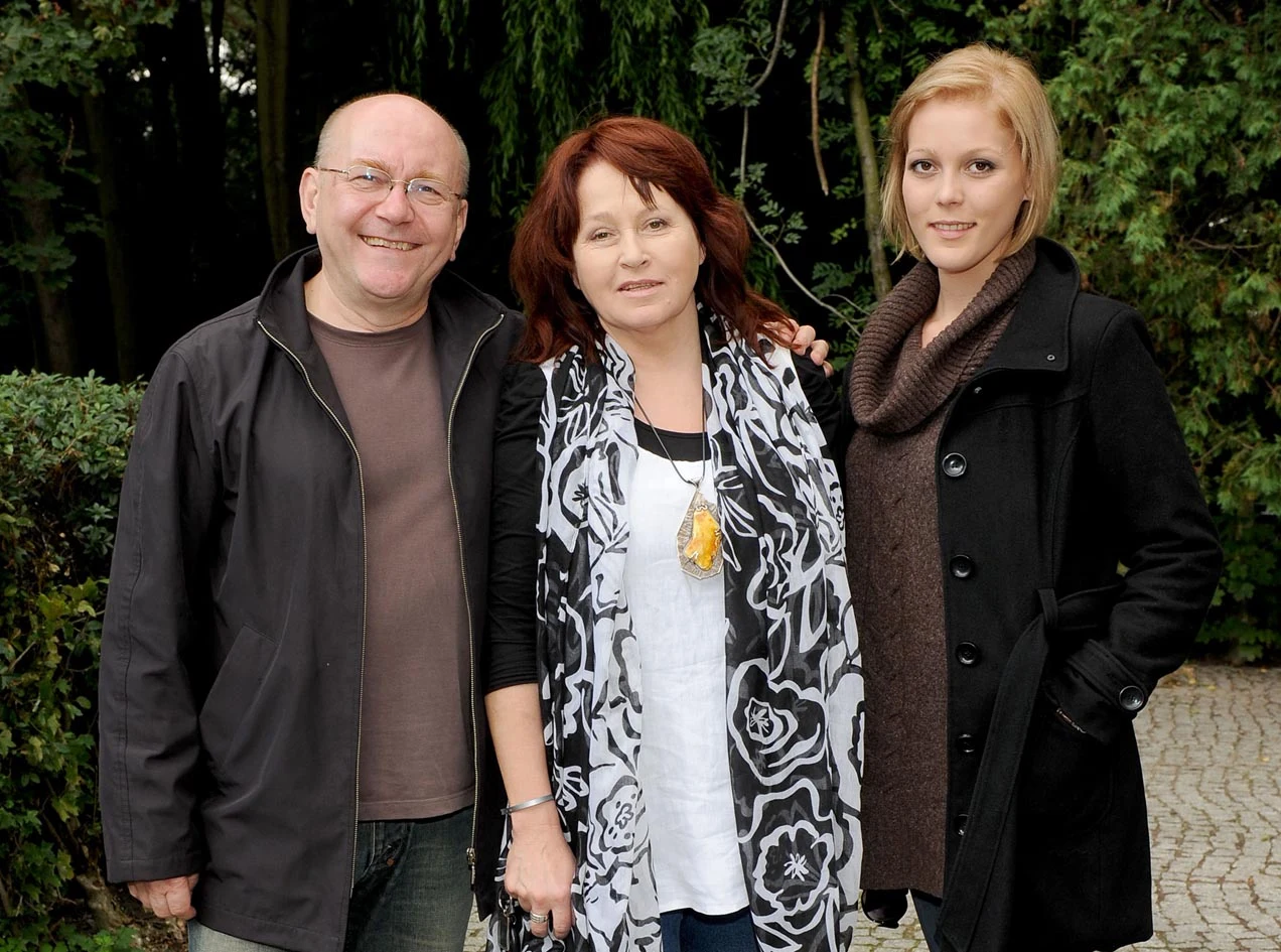 Danuta Błażejczyk z mężem i córką