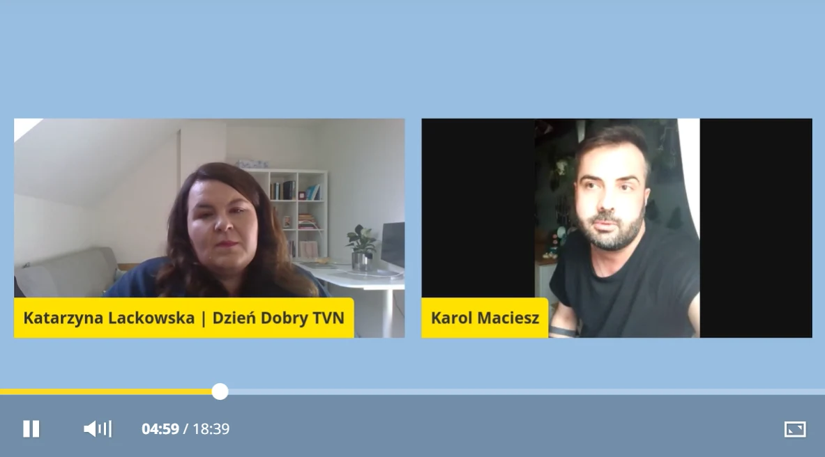 Karol w rozmowie z dziennikarką "Dzień dobry TVN" Karol w rozmowie z dziennikarką "Dzień dobry TVN"