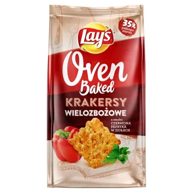 Lay's Oven Baked Krakersy wielozbożowe o smaku czerwona papryka w ziołach 80 g - 4
