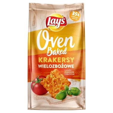 Lay's Oven Baked Krakersy wielozbożowe o smaku pomidor z bazylią 80 g - 4