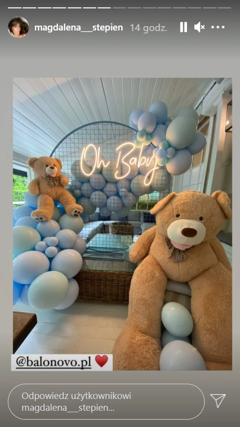 Wystrój baby shower Magdaleny Stępień, https://www.instagram.com/magdalena___stepien/