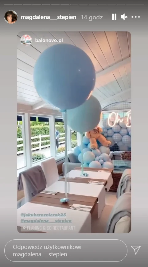 Wystrój baby shower Magdaleny Stępień, https://www.instagram.com/magdalena___stepien/