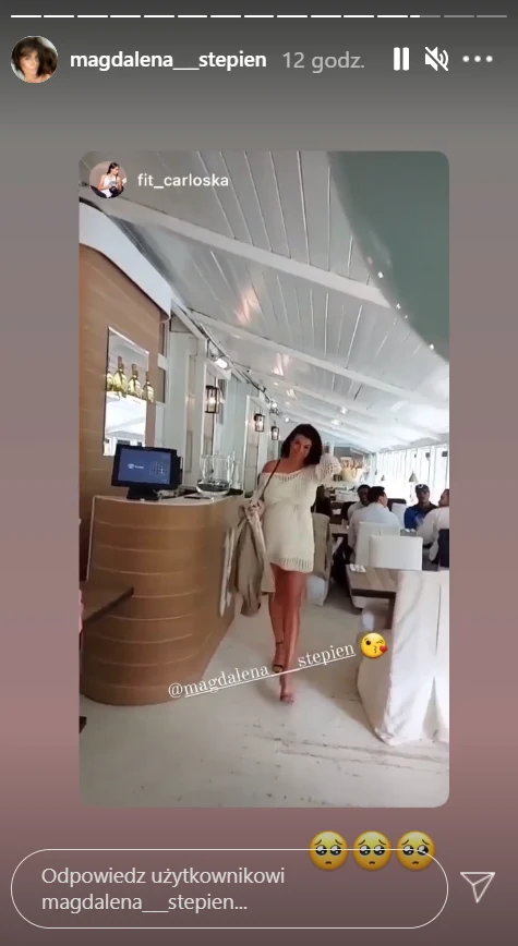 Magdalena Stępień w przykrótkiej sukience na swoim baby shower, https://www.instagram.com/magdalena___stepien/