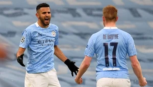 Riyad Mahrez (z lewej) oraz Kevin De Bruyne