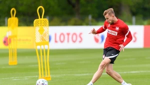 Michał Helik na treningu kadry w Opalenicy
