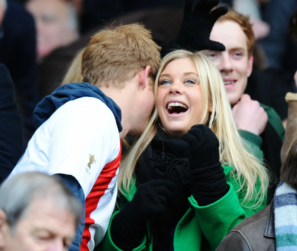 Książę Harry i Chelsy Davy na meczu rugby w 2008 roku