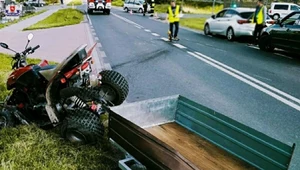 Jechał na quadzie. Nie zauważył MANa. Miał ponad 2 promile