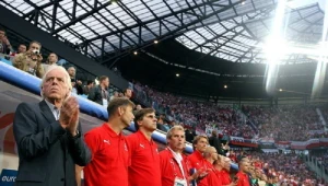 Leo Beenhakker i sztab reprezentacji Polski podczas Euro 2008