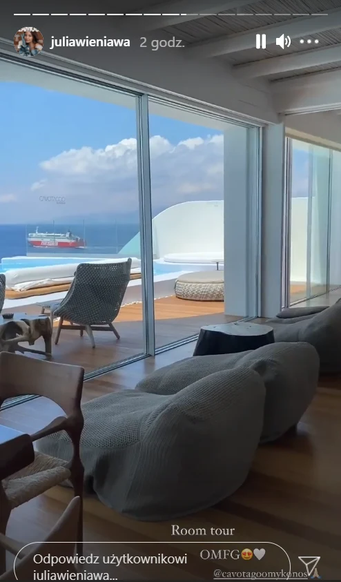 Doba hotelowa kosztuje tam aż 3 tysi. złotych! Foto: https://www.instagram.com/juliawieniawa/
