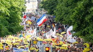 Sobotni protest w stolicy Belgii - Brukseli