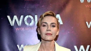 Olga Bołądź na premierze filmu "Wolka"