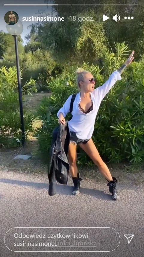 Blanka Lipińska świetnie bawi się na planie "365 dni" fto. https://www.instagram.com/susinnasimone/