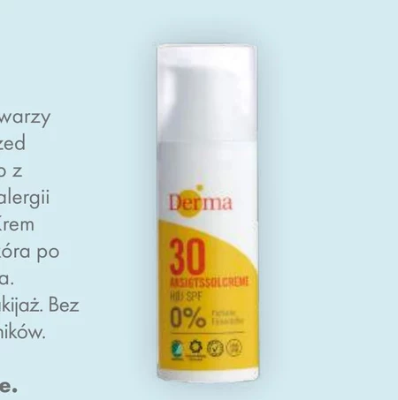 Krem do opalania Derma