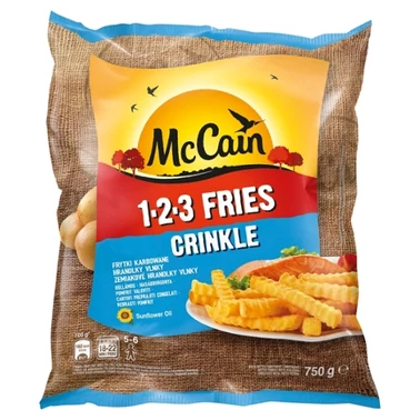 McCain 1.2.3 Fries Crinkle Frytki karbowane 750 g - 3